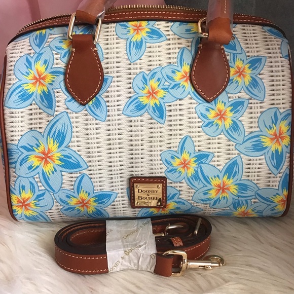 Dooney plumeria floral barrel satchel - Picture 2 of 16